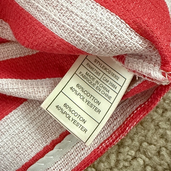 Cupcakes & Cashmere Coral Striped Jacquard Shift Dress XS NWOT - Picture 10 of 12
